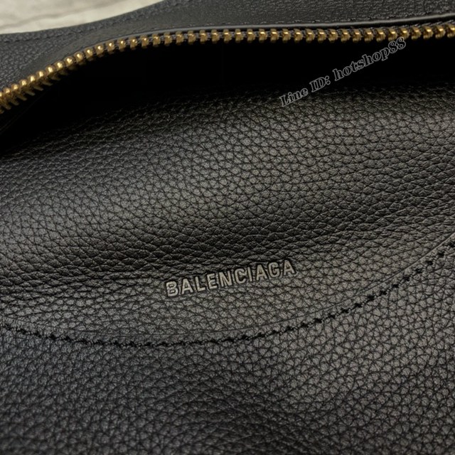 Balenciaga專櫃爆款荔枝紋黑色金扣手袋手提包 638511 巴黎世家中號Neo Classic機車包 fyj1461